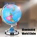 Illuminated 20cm Earth Globe World Rotating Night Light 3 Modes Desktop Learning   352374440701